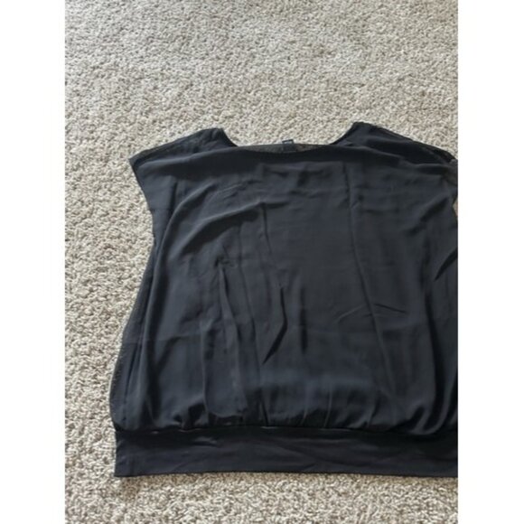 Torrid Blouse Women Plus Size 1X Black Beaded Neckline Sleeveless Overlay Top - Picture 10 of 11